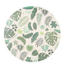 Natural Bamboo Kids Plates Biodegradable Round Fiber Plate